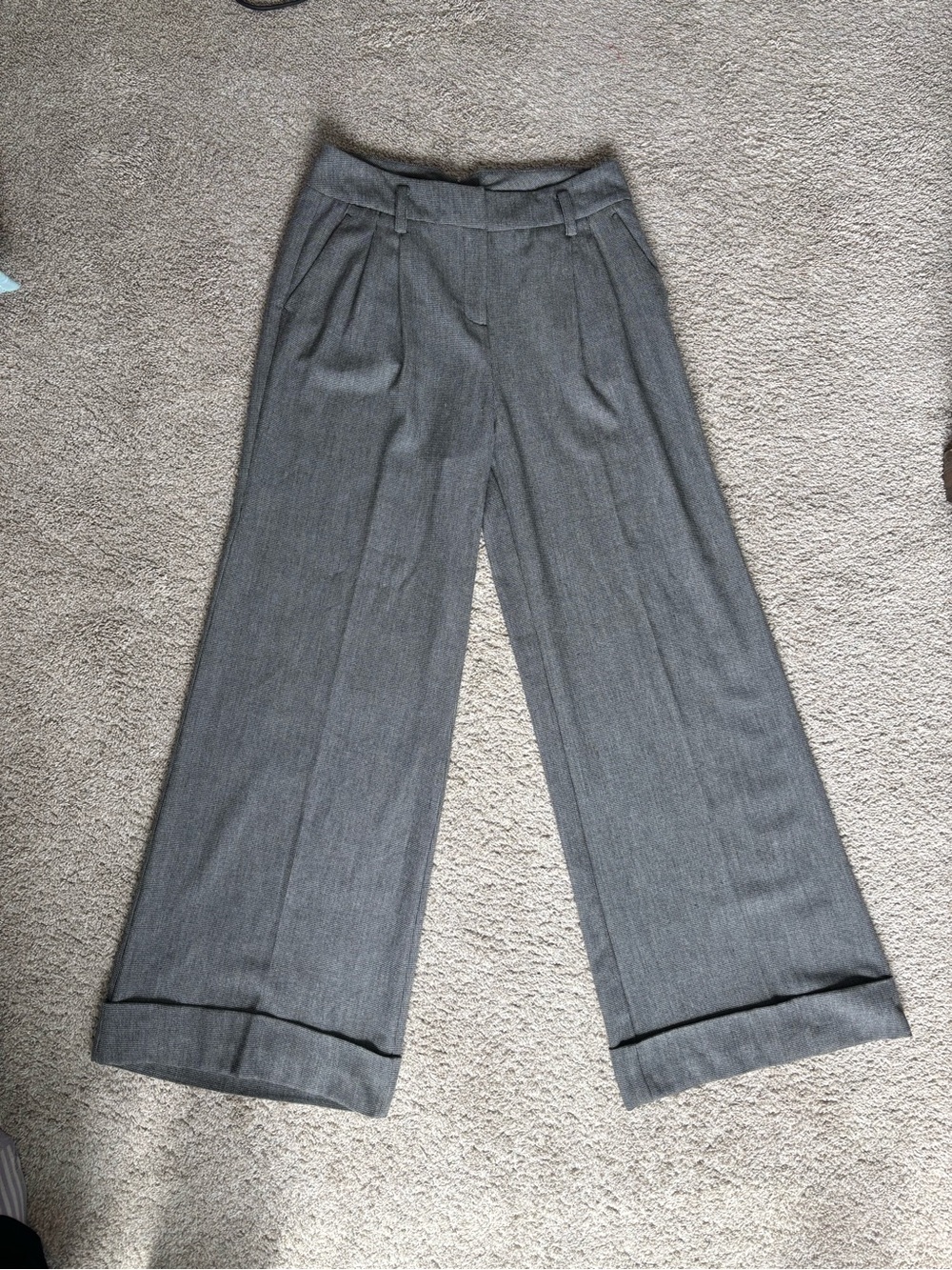 Classic Wide-Leg Grey Dress Pants New York & Co Academia Old Money
